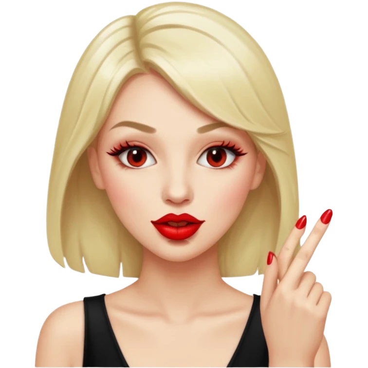 🙎🏻‍♀️ este emoji se tiene que estar mordiendo el segundo dedo, el que está a un lado del dedo, tiene que ser mujer  emoji