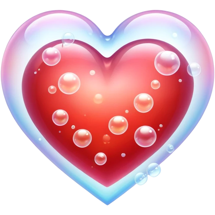 Heart with bubbles emoji