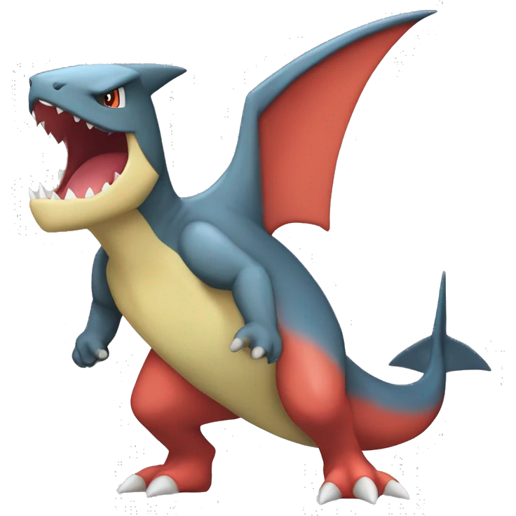 Sharpedo-Charmeleon-Gible-Larvitar-Fakémon Full Body emoji