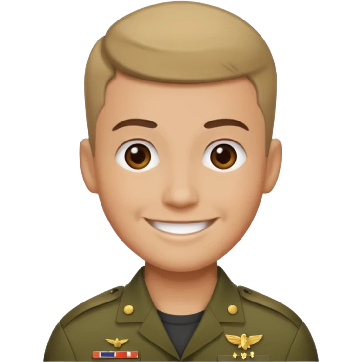 A friend with miltary hair cut emoji