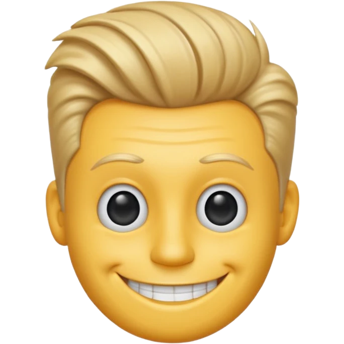 сгенерируй смайлик красавчик с модным чубчиком на голове emoji