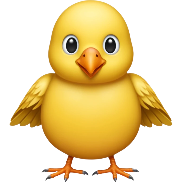 Bird with testicle between legs emoji