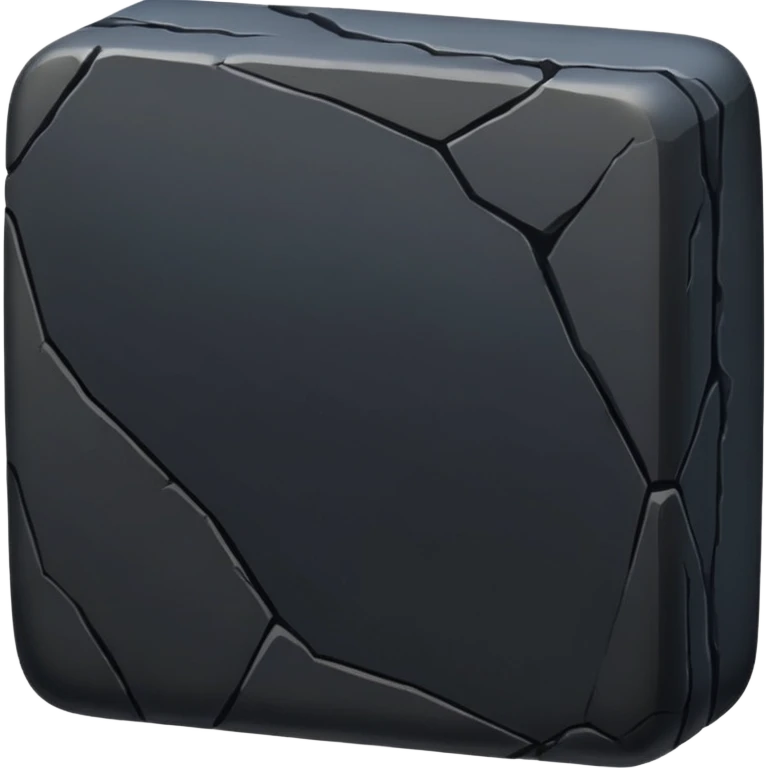 Black rectangle rock emoji