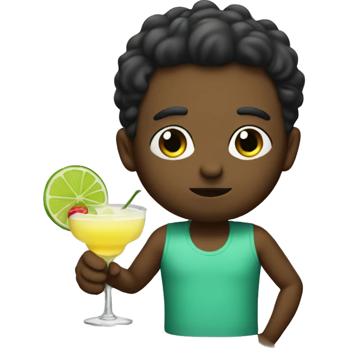 Dinsour sipping a margarita  emoji