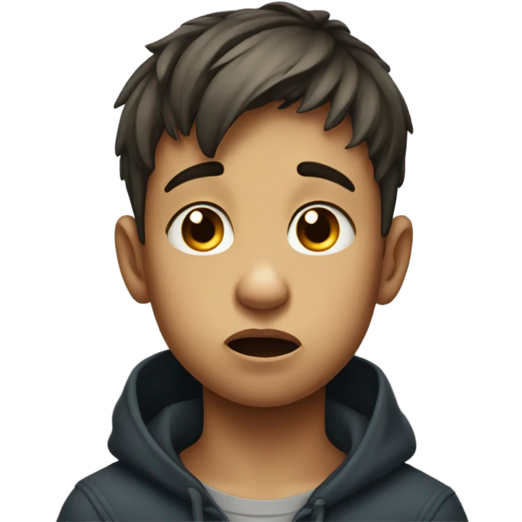 Sad boy tearing emoji