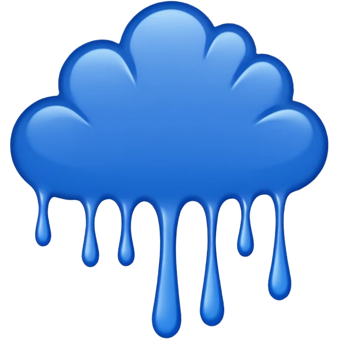 Blue paint splatter emoji