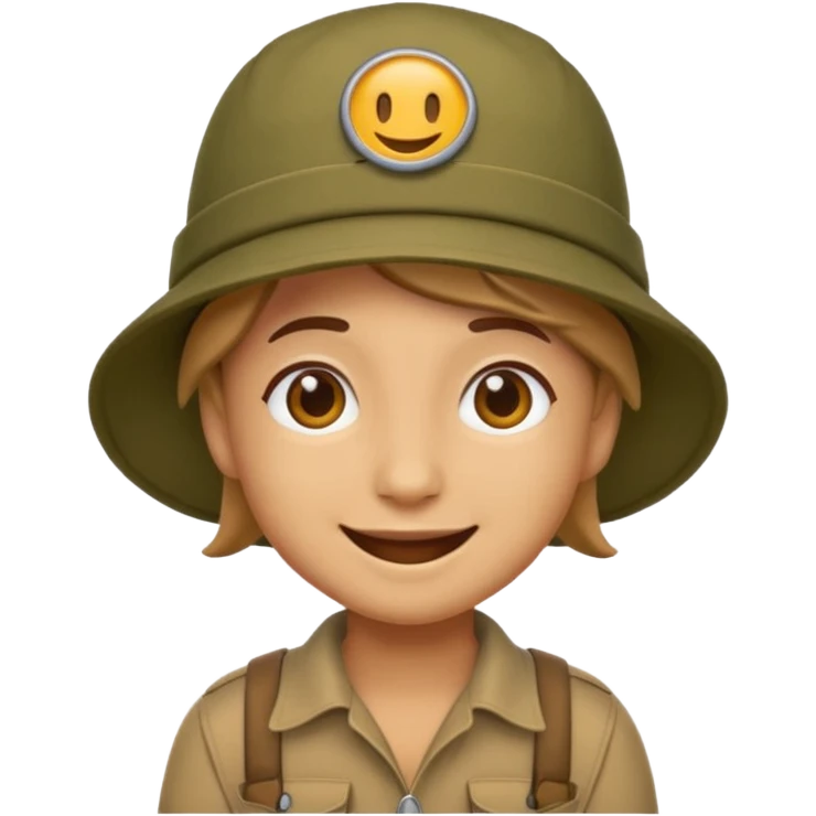 Emoji with woodland Cargo hat emoji