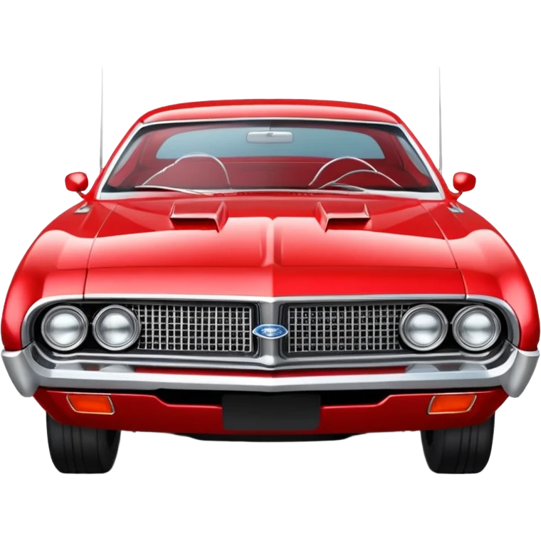 red ford torine from starsky and hutch with flashing light on top emoji