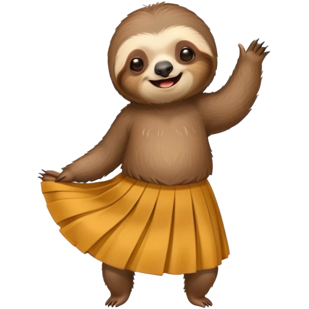 sloth in skirt emoji