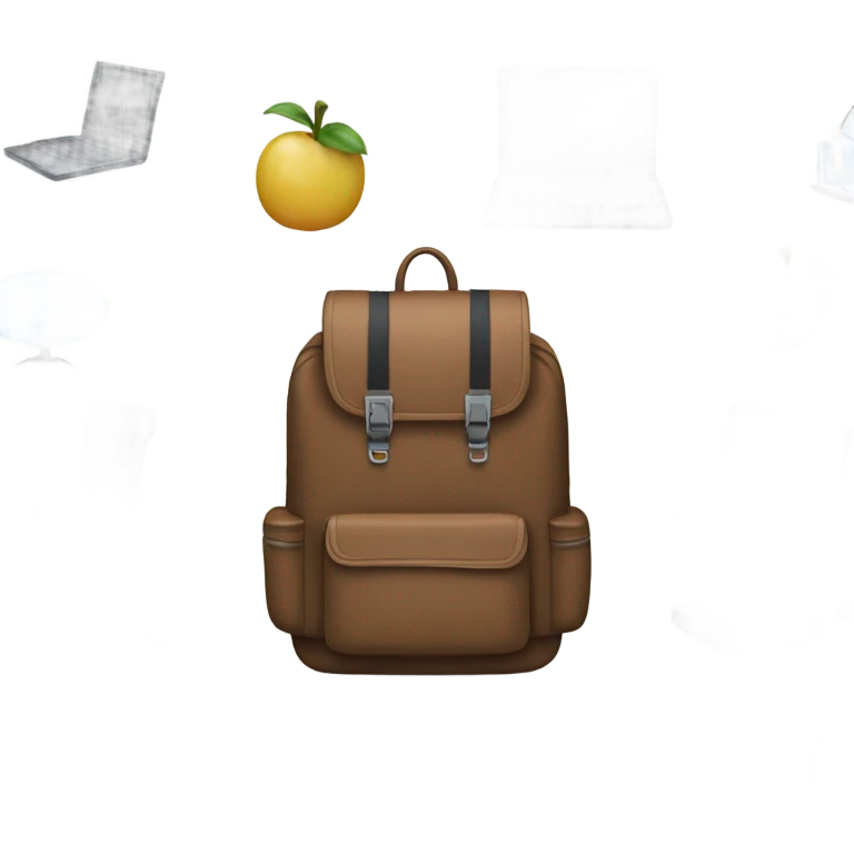 Laptop computer and backpack emoji