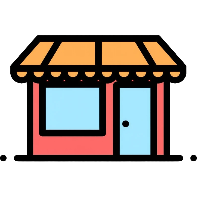 Shop storefront with awning emoji