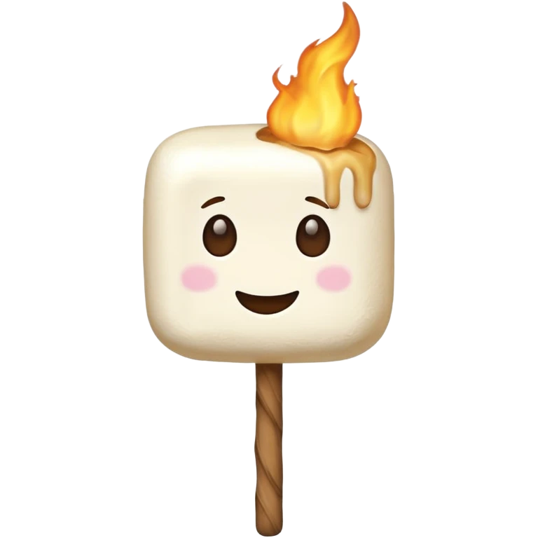 camping fluffy marshmallow stick emoji