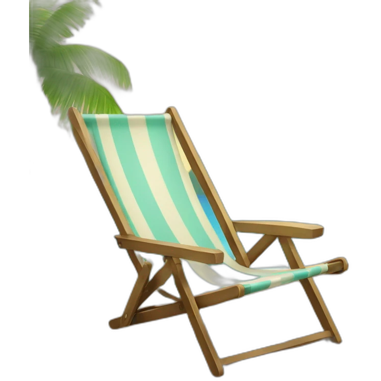 Beach Palm tree deckchair emoji