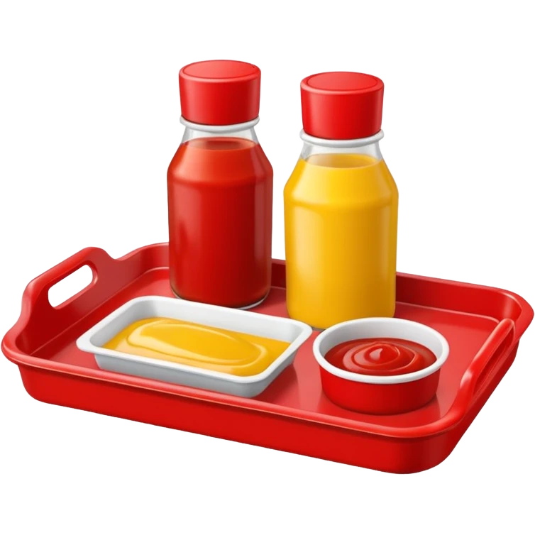 a ketchup and mustard tray emoji