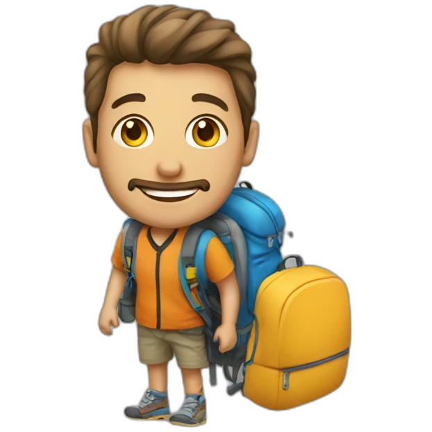 hostel backpacker emoji
