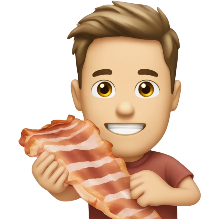 Little piece of bacon in hand ￼ emoji