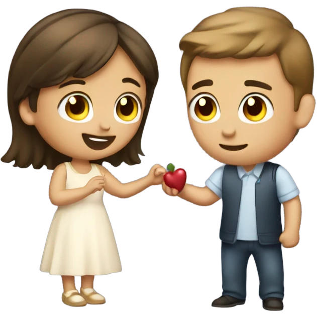 boy proposing girl emoji