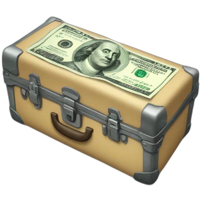 case with dollars emoji