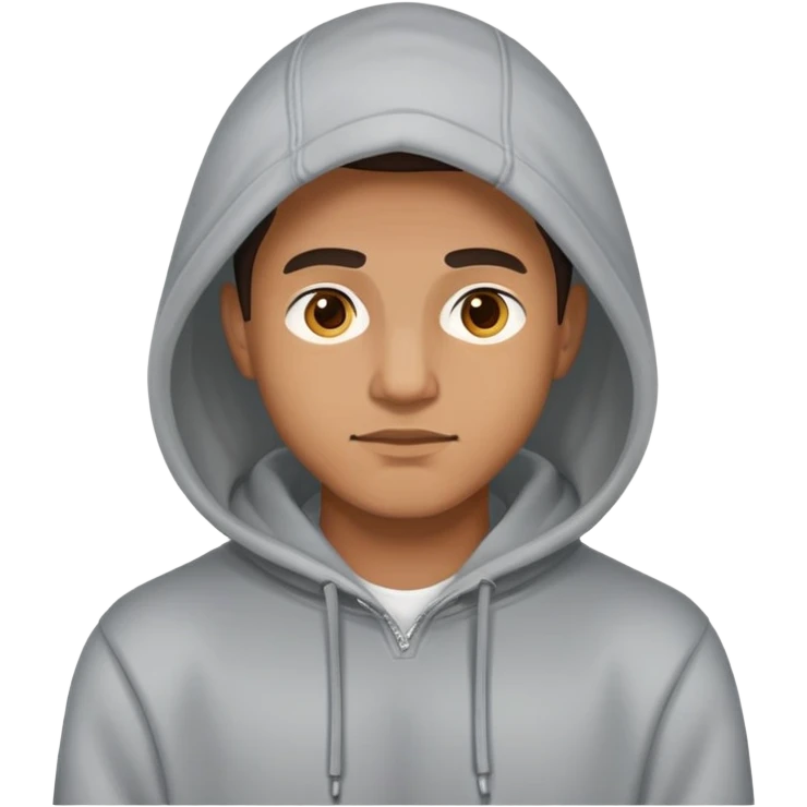 Man wearing hoodie emoji