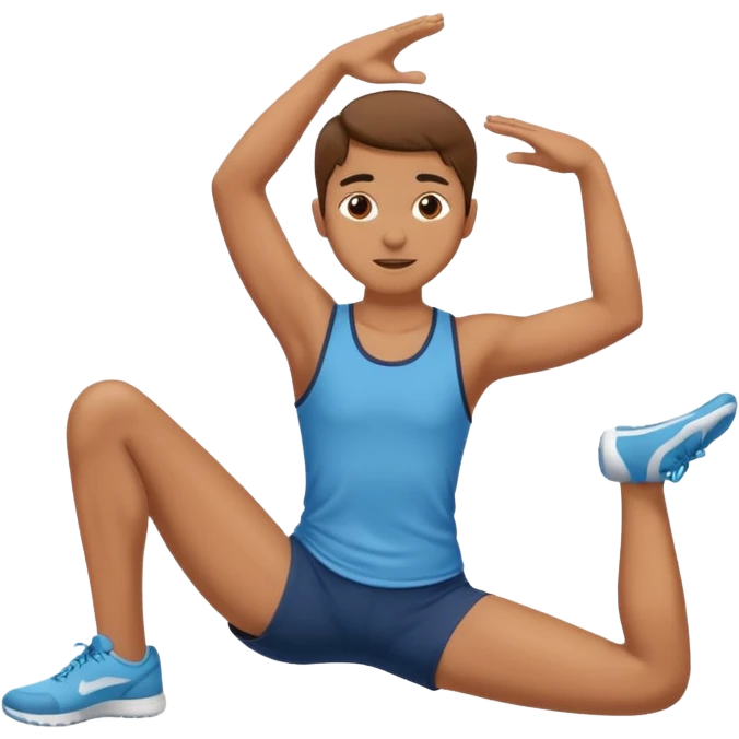 student touch toes emoji