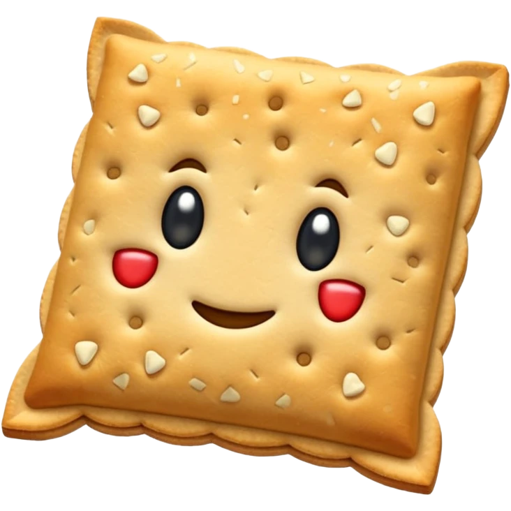 un tas de crackers carré aux graines emoji