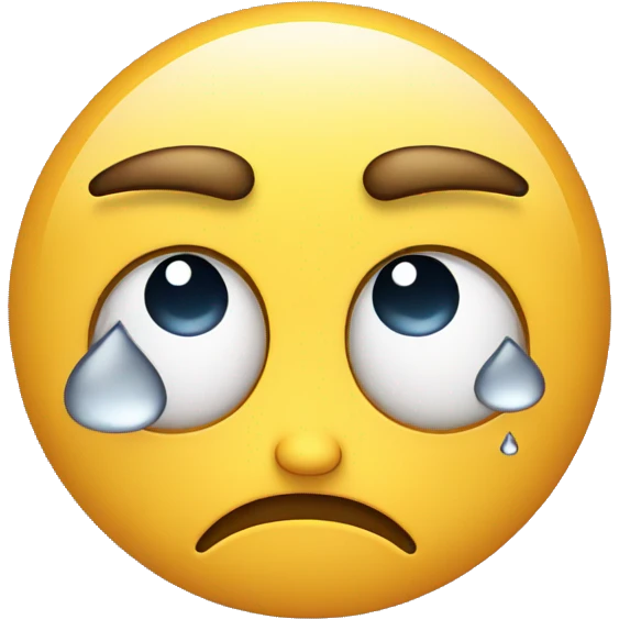 Sad face with tears  emoji
