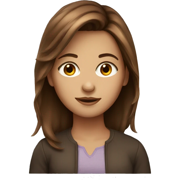 beautiful brown-haired girl emoji