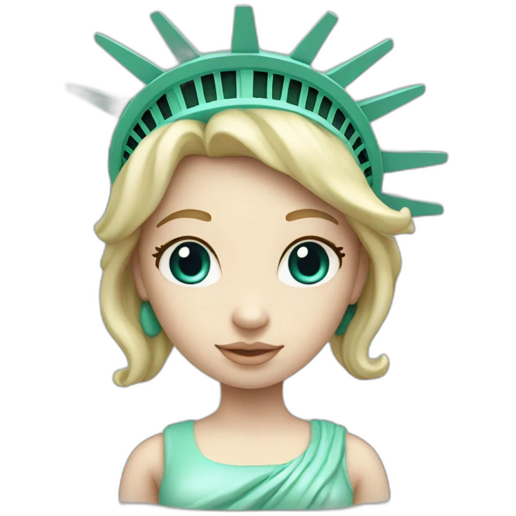 cute pale skin girl statue of liberty emoji