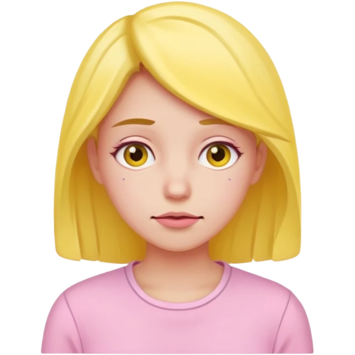 the embarrassed woman in soft pink, beige and yellow pastel colors emoji