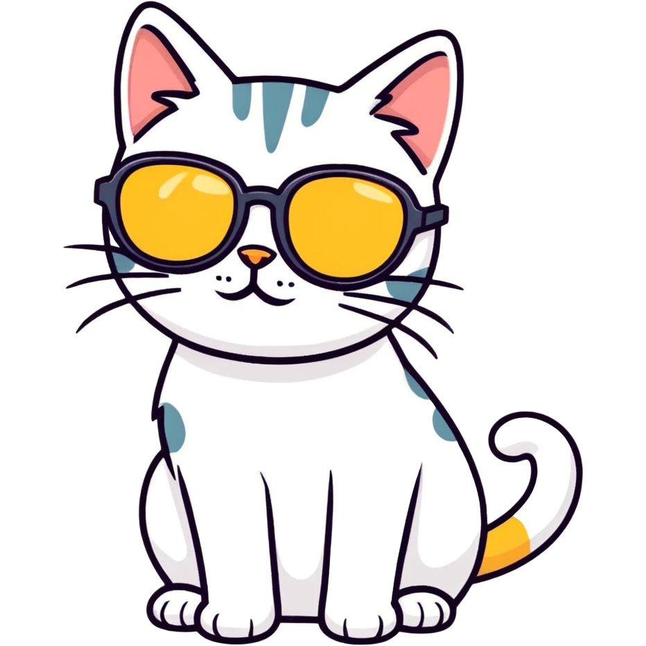 Cat with sunglasses emoji