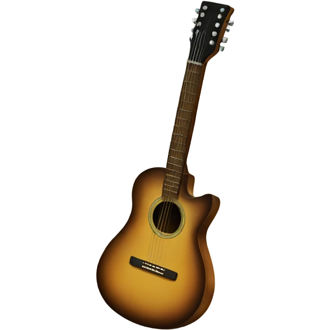 Guitar playing a smaller guitar emoji