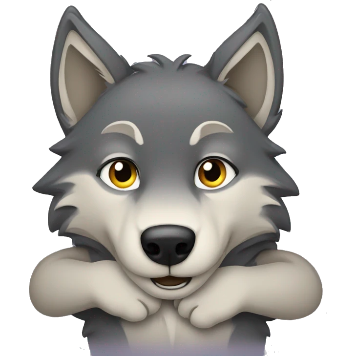 wolf hug emoji