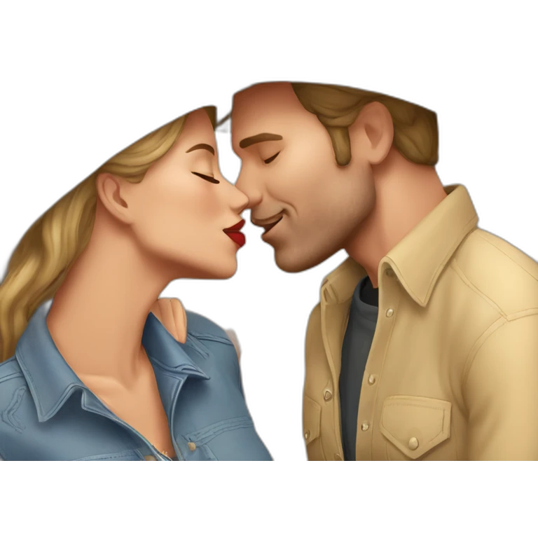 ram ranch cowboys kissing emoji