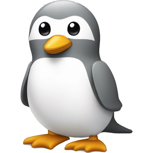 Pingouin gris et blanc  emoji
