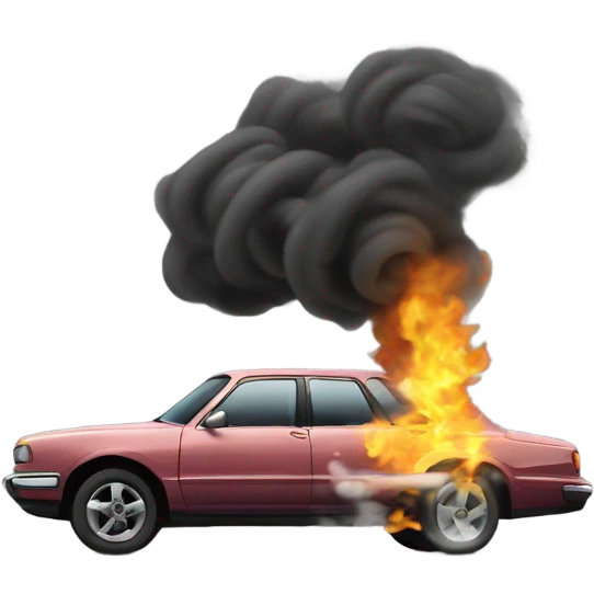 Car doing burnout emoji