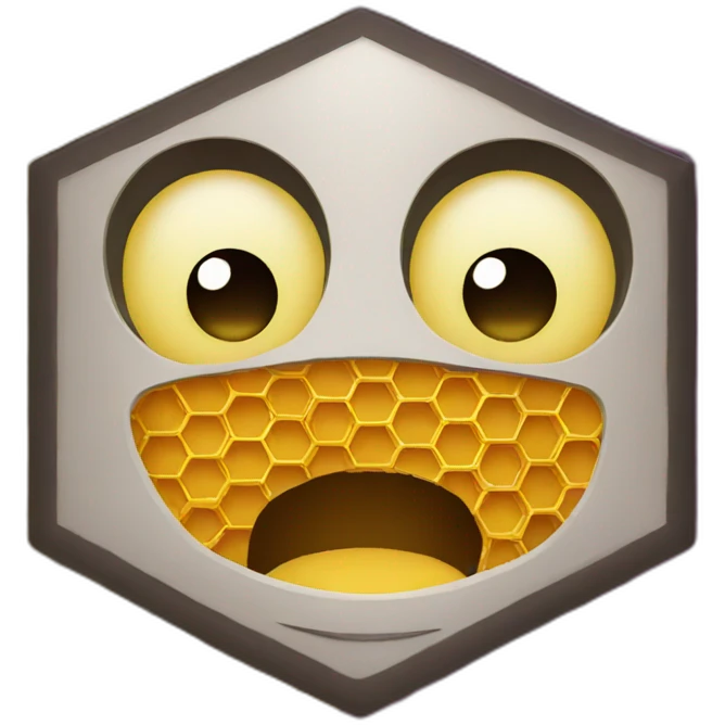 A Honeycomb With A Mouth emoji