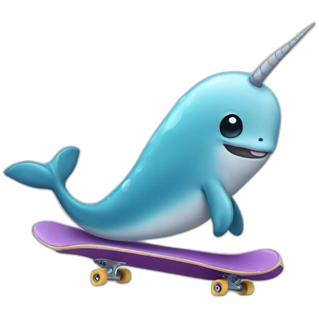narwhal skateboarding emoji