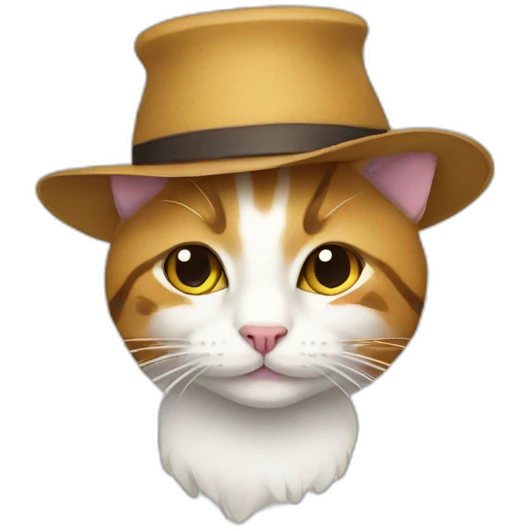 Begal cat with a hat emoji
