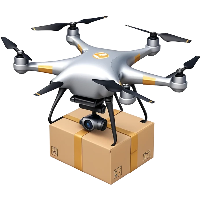 delivery drone with package emoji