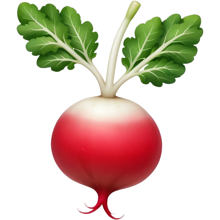 smaller radish UK plant with a bit of white on the bottom of the radish emoji