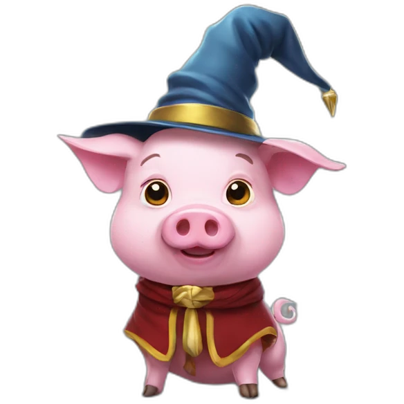 Wizard pig emoji