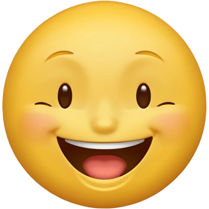 a yellow emoji laughing with eyes closed emoji