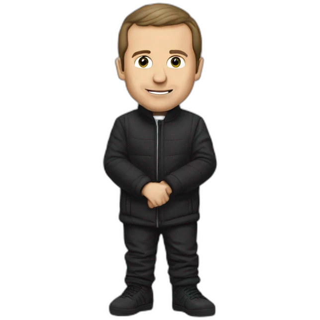 Macron portant des yeezy 350 emoji
