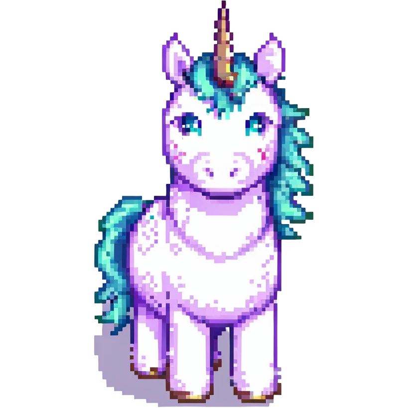 A beautiful pinkish unicorn emoji