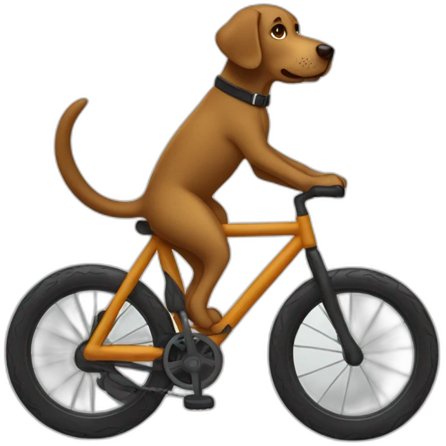 Un labrador noir qui fais du vélo  emoji