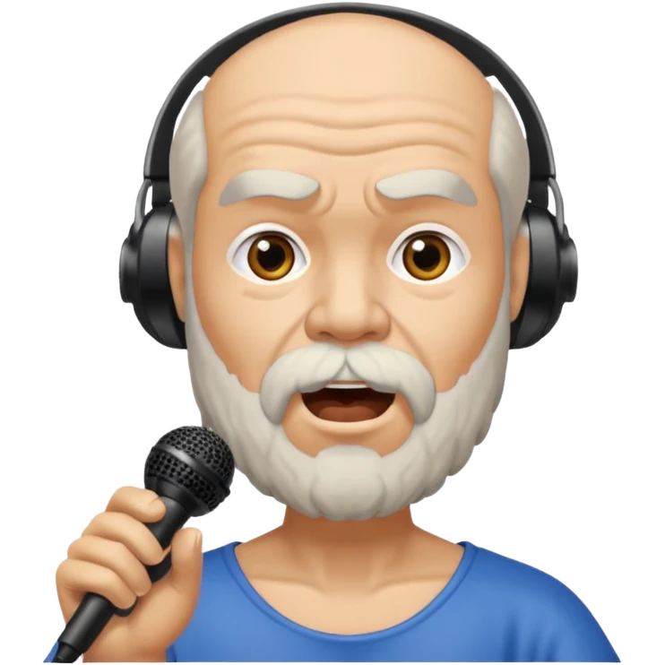Socrates singing with micro emoji
