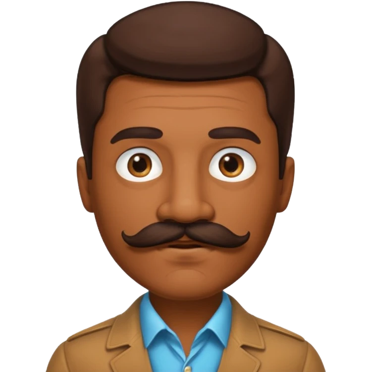 Retro 70s man face emoji