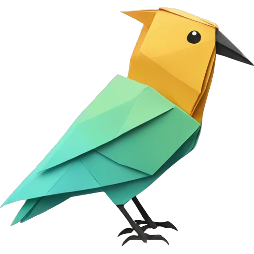 bird origami emoji