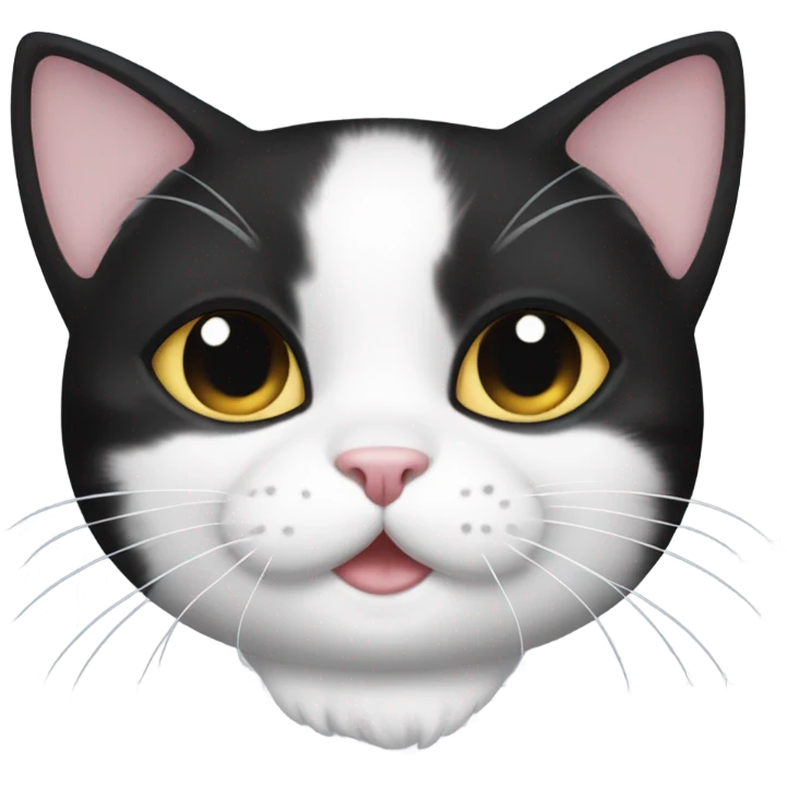 Black and white cat Princess emoji