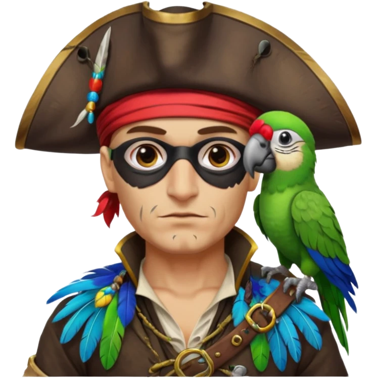 pirate and parrot emoji